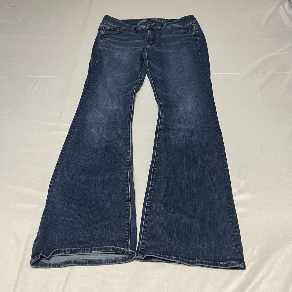 American Eagle Kick Boot Jeans Womens 12 Long Fits 32x33 Low Rise Super Stretch